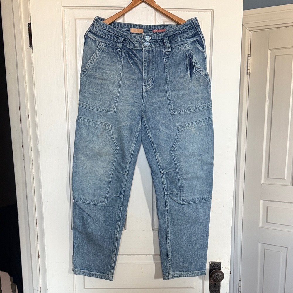 Pilcro Light Blue Relaxed Women’s Double-Knee Jeans